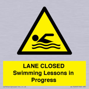 LANE CLOSED Swimming Lessons in Progress